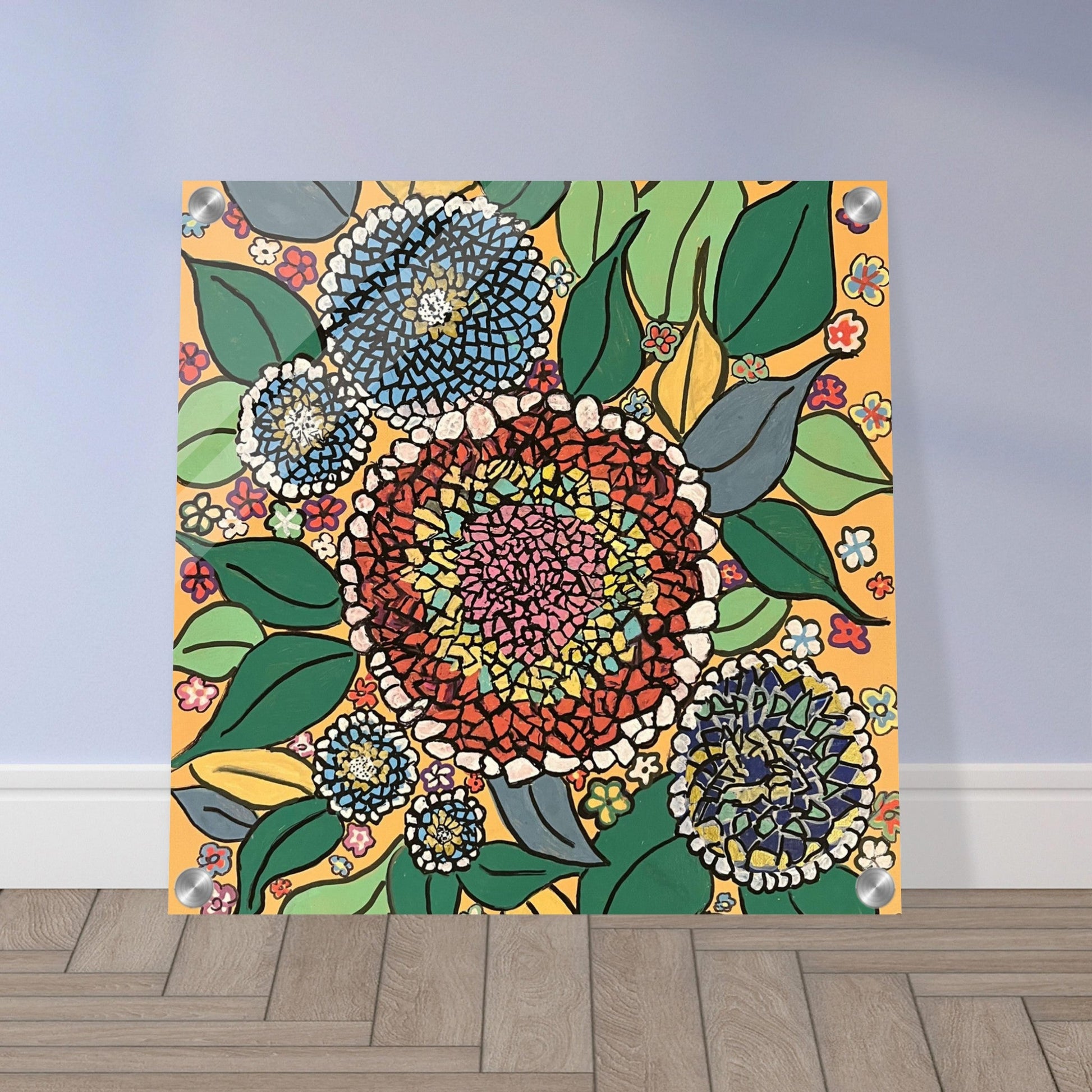 Acrylic Print - Stained Glass Flower | Kid-Epics Expressions