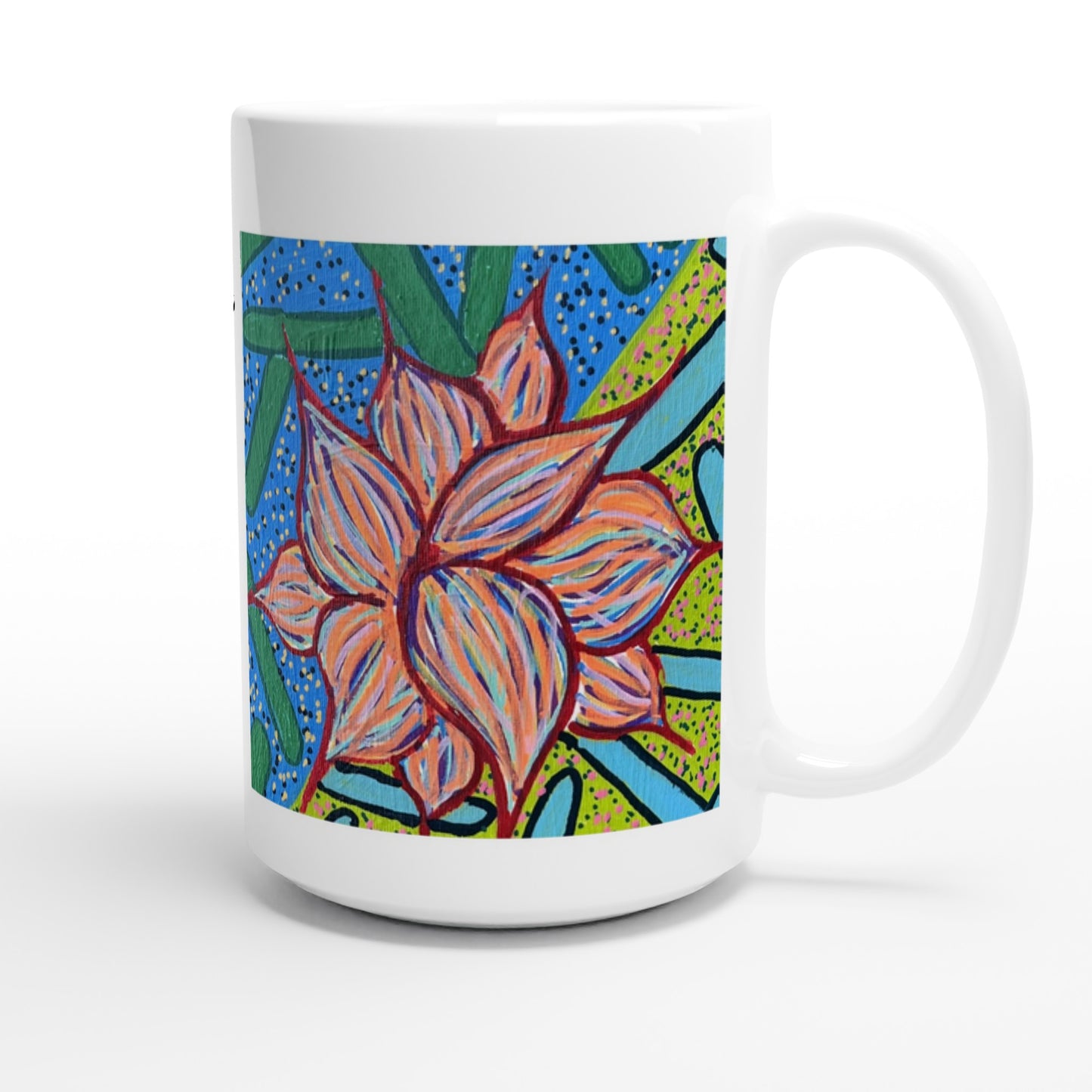 White 15oz Ceramic Mug - Abundant Beauty | Kid-Epics Expressions