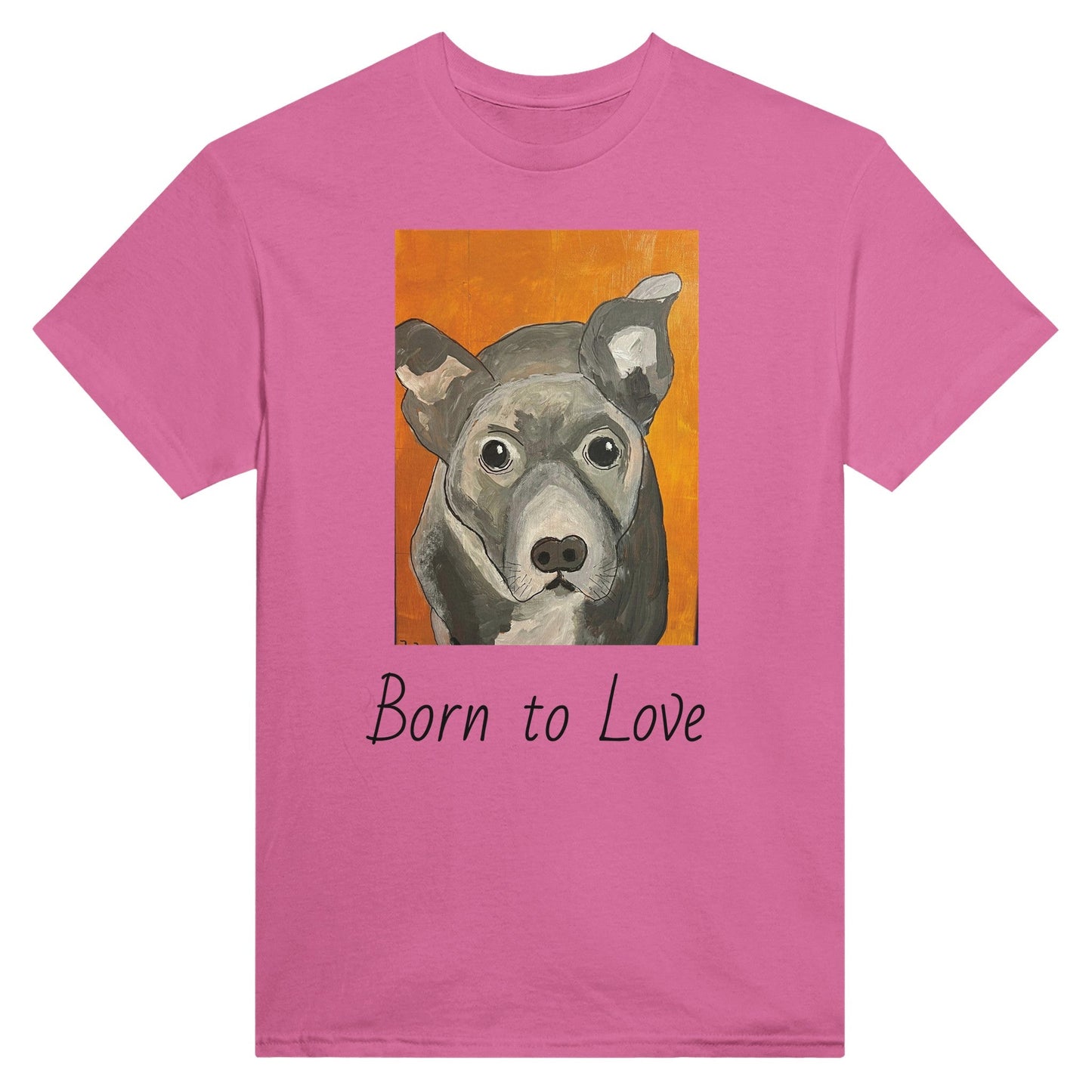 Heavyweight Unisex Crewneck T-shirt -Born to love | Kid-Epics Expressions