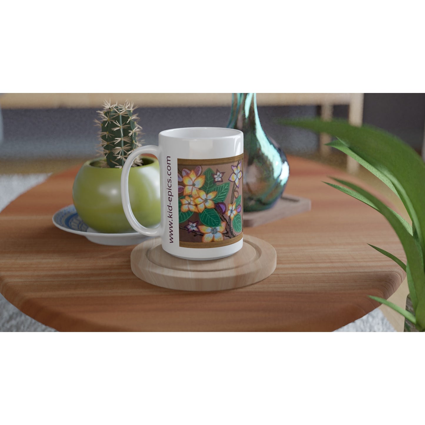 White 15oz Ceramic Mug - Abundant Beauty | Kid-Epics Expressions