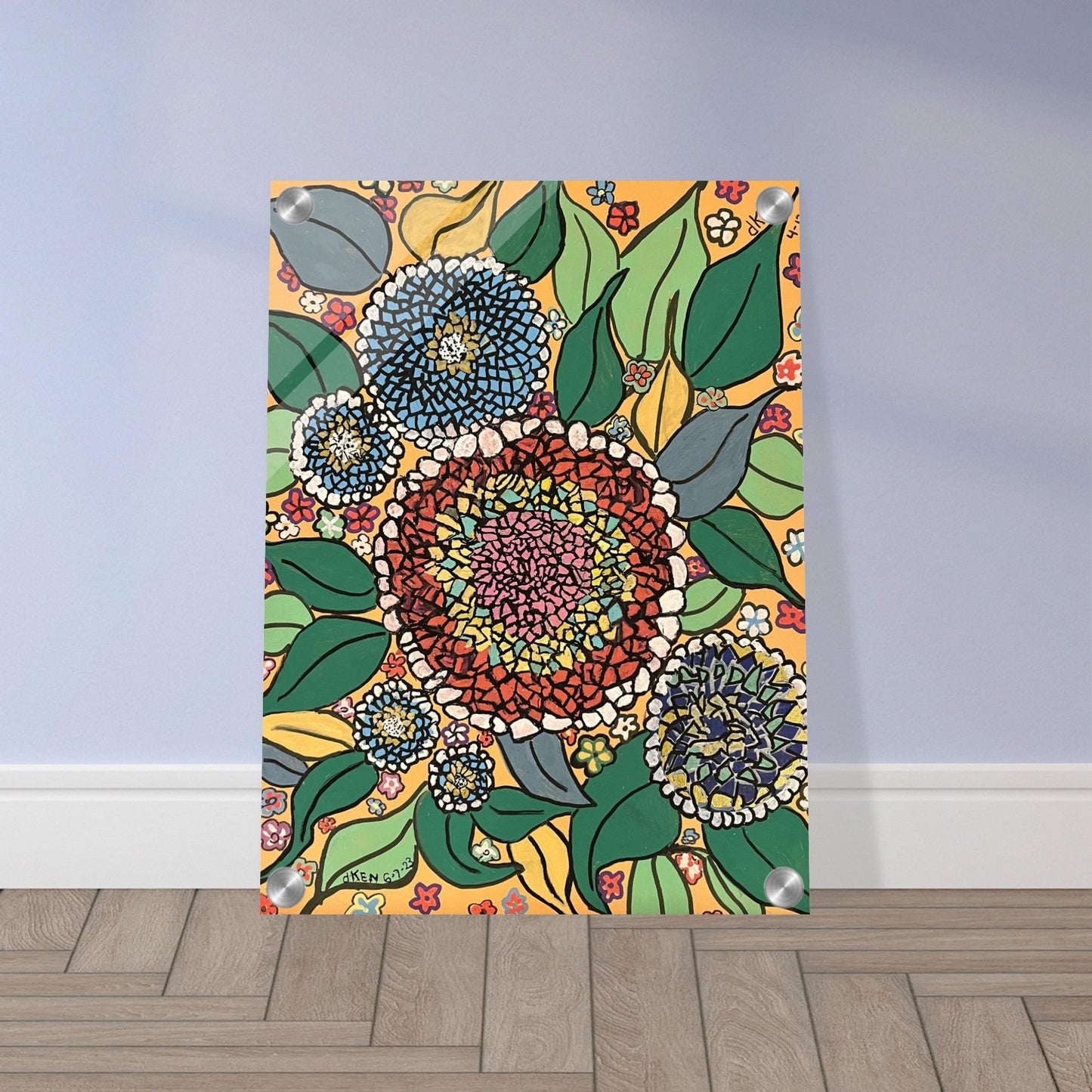 Acrylic Print - Stained Glass Flower | Kid-Epics Expressions