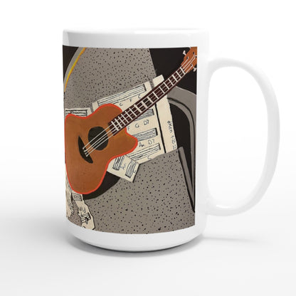 White 15oz Ceramic Mug I Love Music! | Kid-Epics Expressions