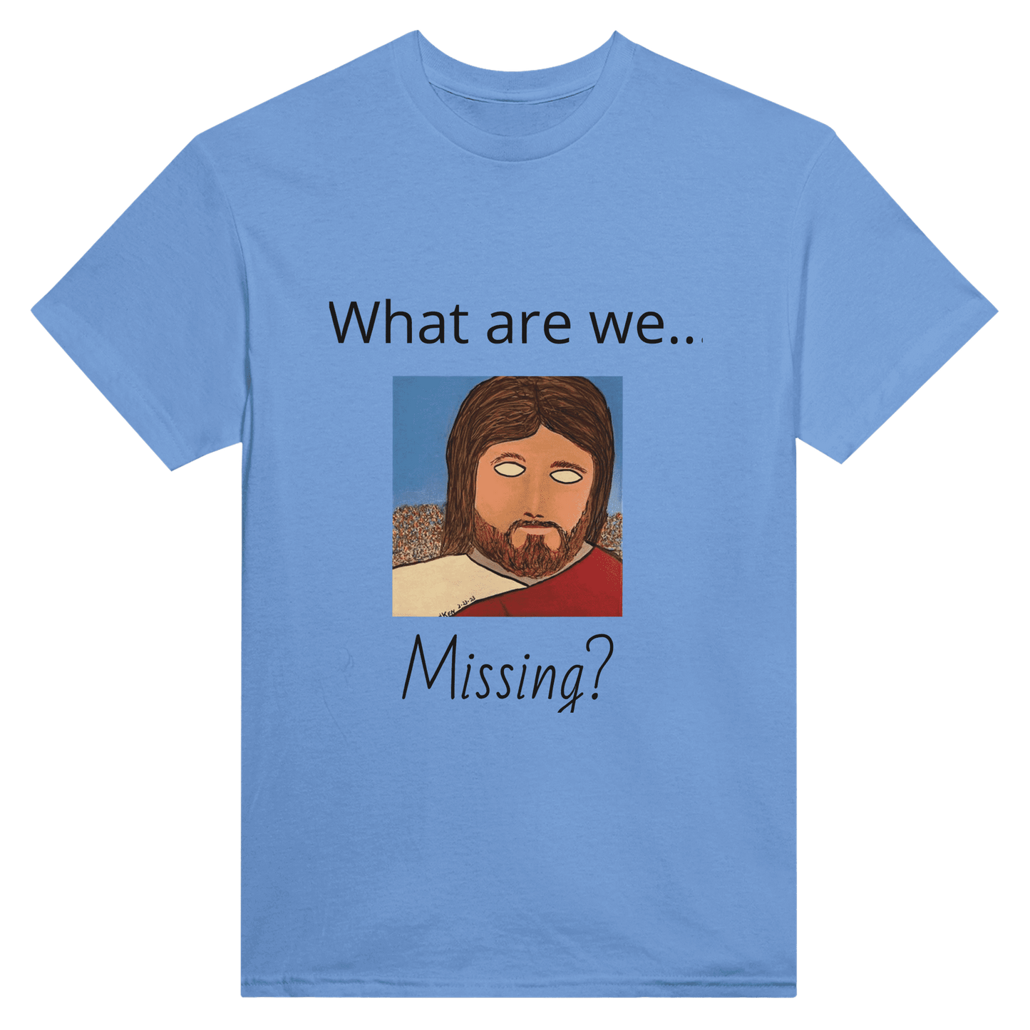 Heavyweight Unisex Crewneck T-shirt - What are we missing? POD | Kid-Epics Expressions