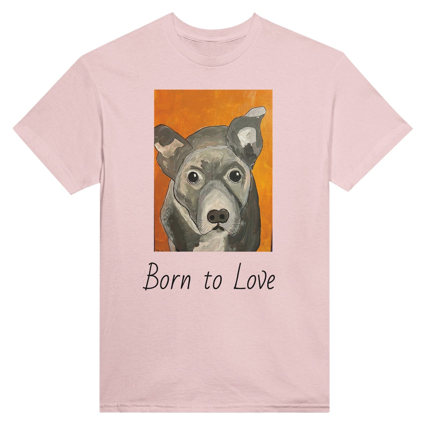 Heavyweight Unisex Crewneck T-shirt -Born to love | Kid-Epics Expressions