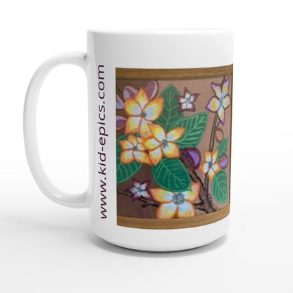 White 15oz Ceramic Mug - Abundant Beauty | Kid-Epics Expressions