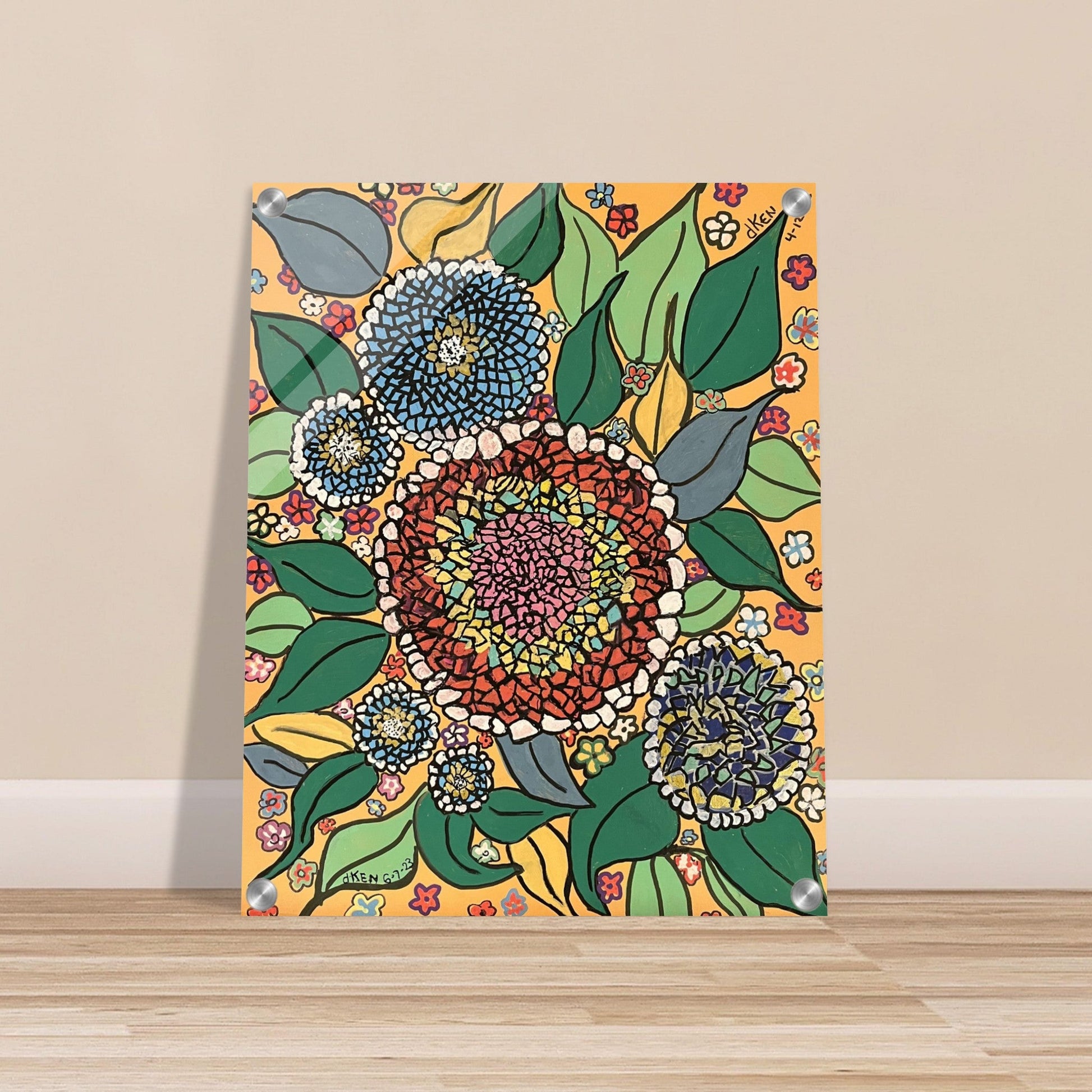 Acrylic Print - Stained Glass Flower | Kid-Epics Expressions