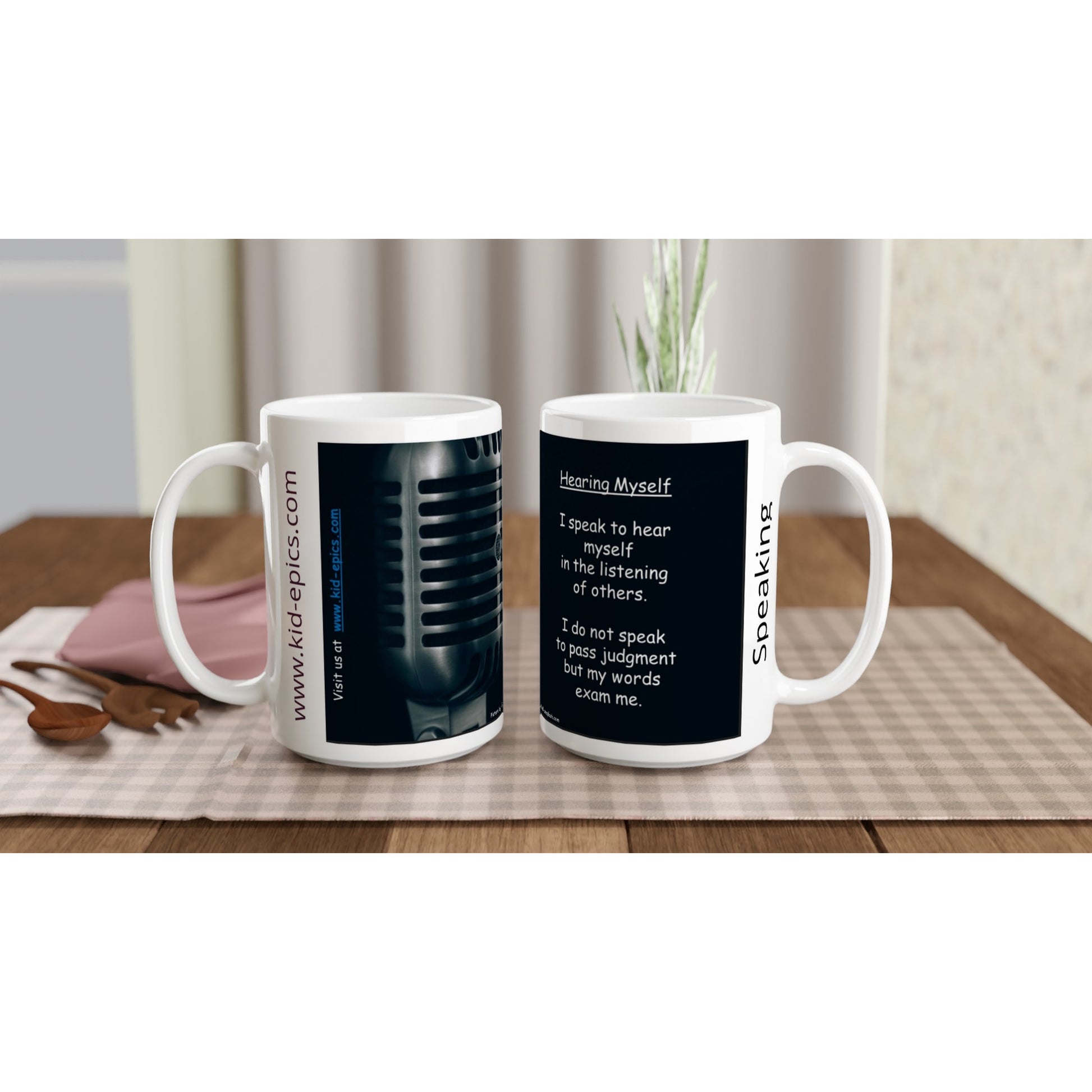 White 15oz Ceramic Mug - Speaking | Kid-Epics Expressions